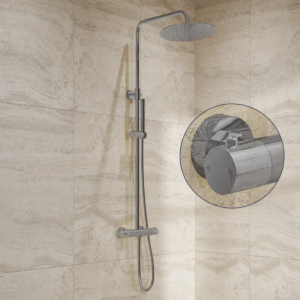 Saniclear Talpa Curved opbouw regendouche chroom met 30cm hoofddouche - Loodgieter in hengelo