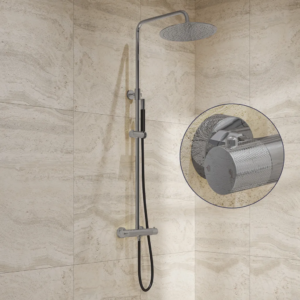 Saniclear Talpa Curved Pro opbouw regendouche chroom met 20cm hoofddouche - Loodgieter in hengelo
