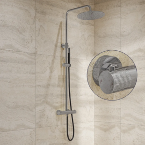 Saniclear Talpa Stripes Pro opbouw regendouche chroom met 20cm hoofddouche - Loodgieter in hengelo