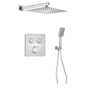Sapho Smart Select Thermostatische inbouwdoucheset, 2 uitgangen, uitloop, chroom - Loodgieter in hengelo