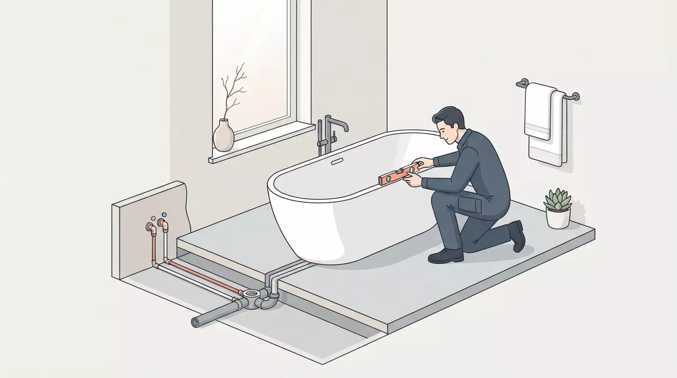 Vrijstaand bad installeren: kosten en installatieprijs