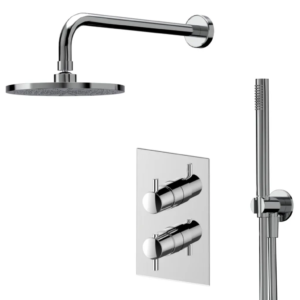 Xenz Duero - Douche inbouwset met staaf- en regendouche 20 cm chroom. incl. tecbox - Loodgieter in hengelo