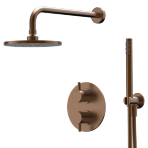 Xenz Duero - Douche inbouwset PVD coating brons incl. Tec-Box - Loodgieter in hengelo
