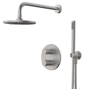 Xenz Esla - Douche inbouwset thermostatisch, inox incl. Tec-Box - Loodgieter in hengelo
