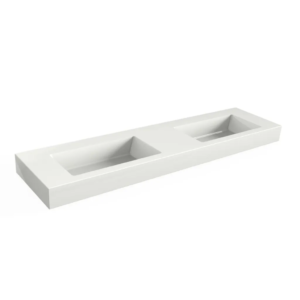 Xenz Solid Surface Blad 180x45 met 2 R2 wastafels, mat wit kopen? | - Loodgieter in hengelo