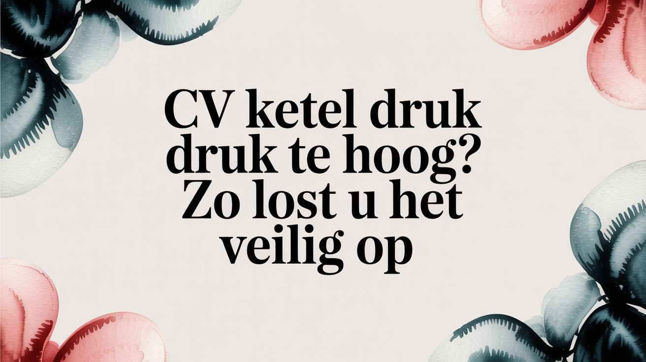 Cv ketel druk te hoog? Zo lost u het veilig op