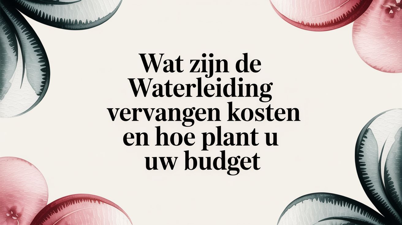 Wat zijn de waterleiding vervangen kosten en hoe plant u uw budget