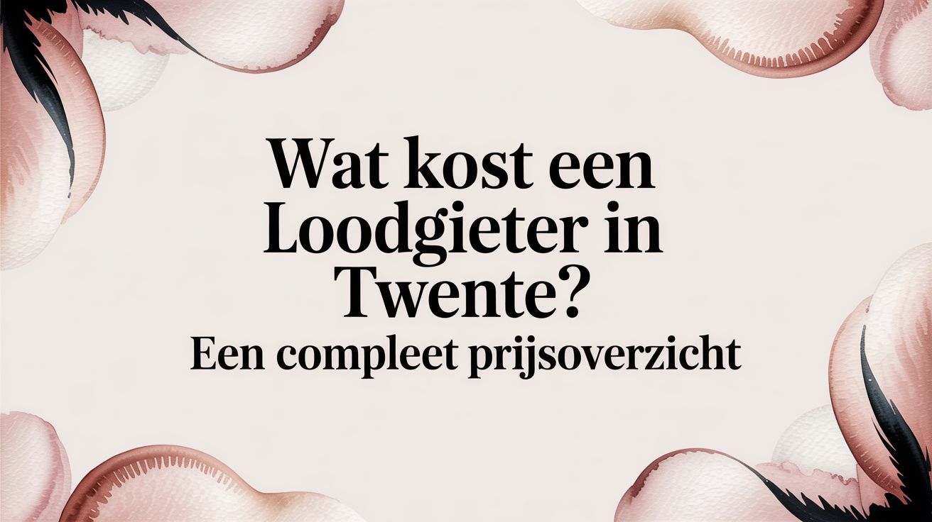 Wat kost een loodgieter in Twente? Een compleet prijsoverzicht
