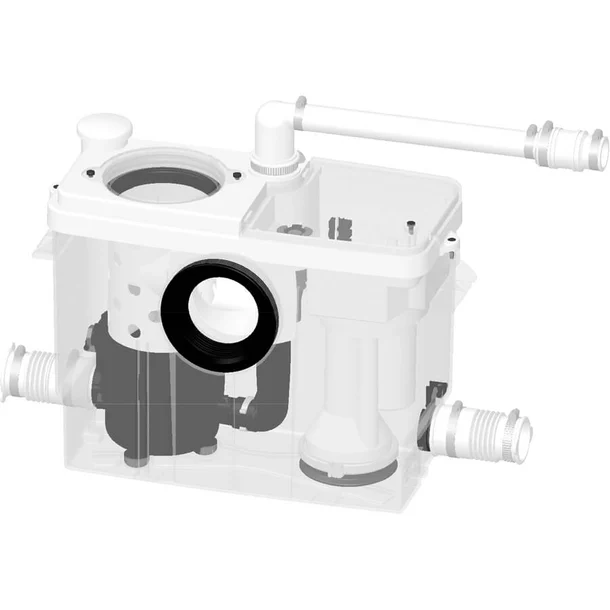 Sanibroyeur Saniwall Pro fecaliënvermaler met Grohe inbouwelement en glaspaneel 005312 4