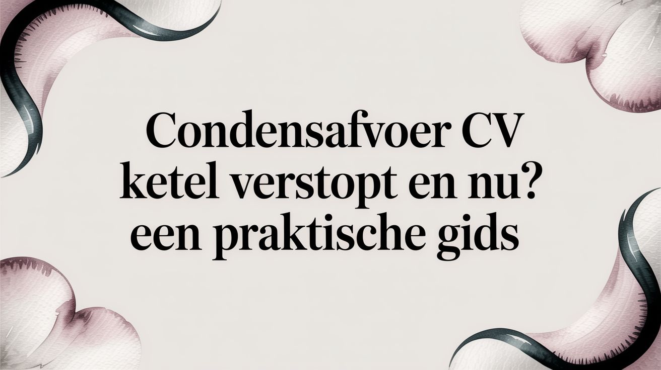 Condensafvoer cv ketel verstopt en nu? Een praktische gids
