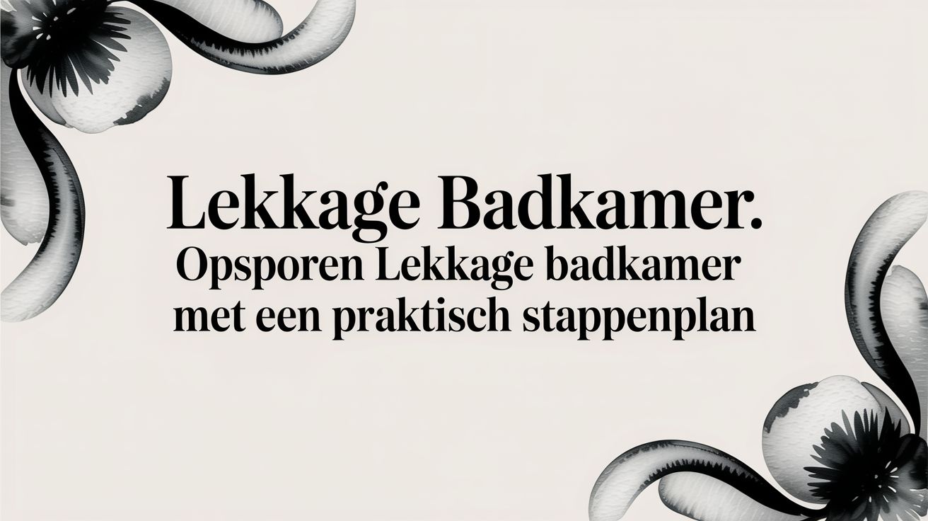Lekkage badkamer: opsporen lekkage badkamer met een praktisch stappenplan