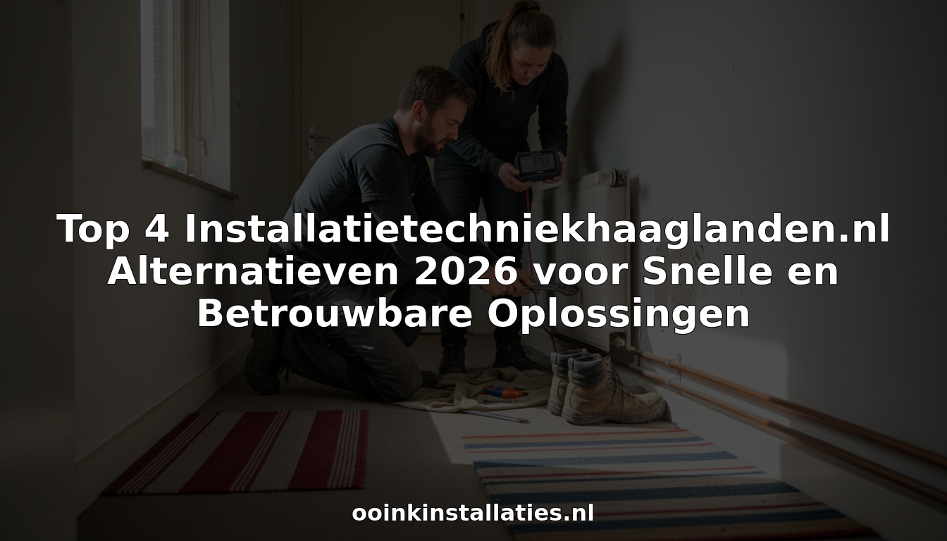 Top 4 Installatietechniekhaaglanden.nl Alternatieven 2026 voor Snelle en Betrouwbare Oplossingen