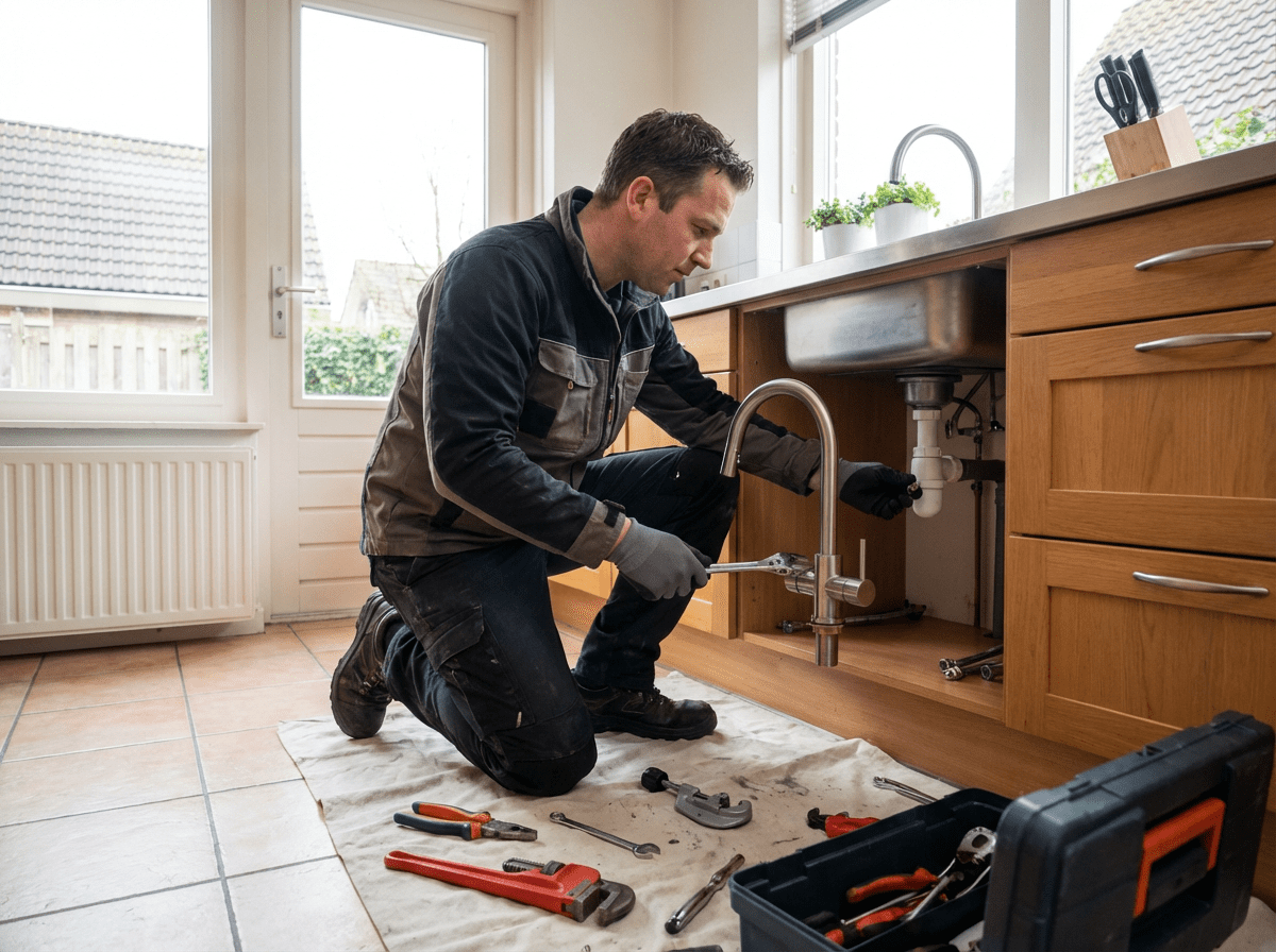 Moderne keukenkraan in Nederlandse keuken