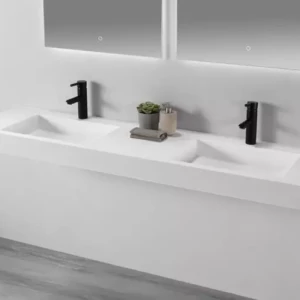 Dubbele wastafel – Solid Surface Excellence Bonny – 180 cm