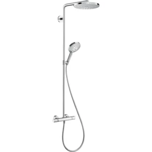 hansgrohe raindance select s showerpipe 240 1jet powderrain met thermostaat chroom