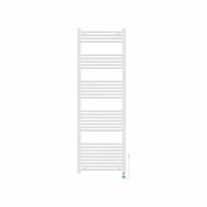 Viidako – Elektrische Handdoekradiator – Met thermostaat – 1800×600 mm – Mat wit– 900 Watt