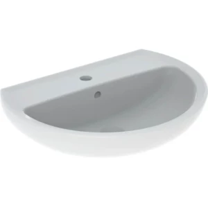 Geberit Bastia wastafel rond met kraangat en overloop 60x45.5cm